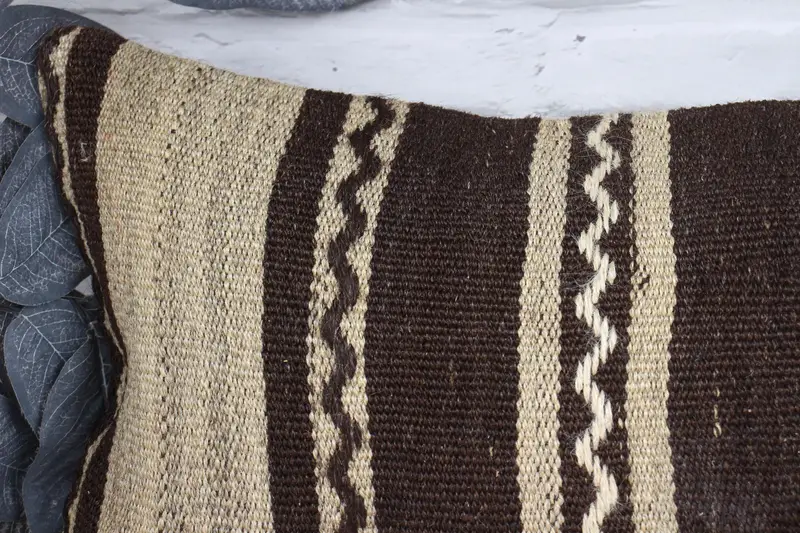 Bench Cushion, Bohemian Cushion Cushion Cover, Home Decor Pillow, Handmade Kilim Cushion, 12x20 Beige Pillow Case, Cushion Cover, Boho Pillow - 2
