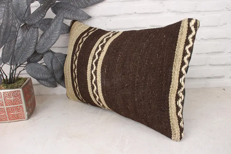 Bench Cushion, Bohemian Cushion Cushion Cover, Home Decor Pillow, Handmade Kilim Cushion, 12x20 Beige Pillow Case, Cushion Cover, Boho Pillow - 4