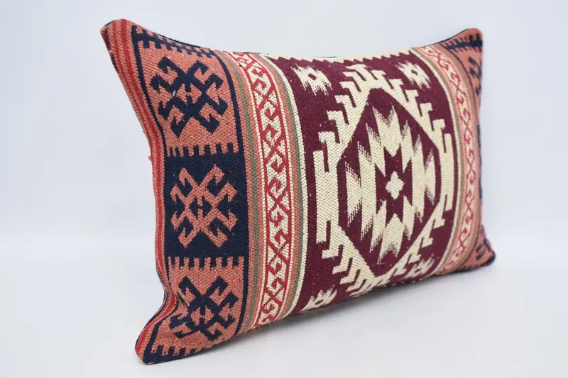 Designer Throw Pillow Case, 20x28 Red Pillow, Vintage Kilim Throw Pillow, Car Cushion, Muted Cushion Cover, Pillow Case, Gift Pillow, Turkish Pillow - 3