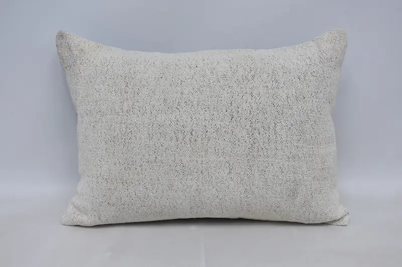 White Throw Plaid Pillow Cover, 20x28 inch Southwestern Moroccan Pillowcase - 1