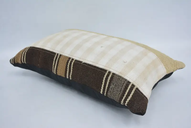 Kilim Cushion Sham, Ethnic Pillow Cover Pillow Sham, 12x20 Beige Cushion Cover, Boho Pillow Sham Cover, Antique Pillows, Cushion Cover - 6