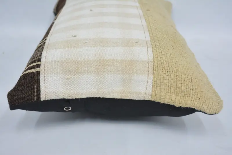 Kilim Cushion Sham, Ethnic Pillow Cover Pillow Sham, 12x20 Beige Cushion Cover, Boho Pillow Sham Cover, Antique Pillows, Cushion Cover - 5