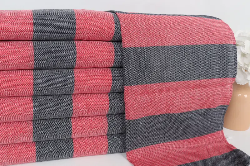 Small Bath Towels, Monogram Kitchen Towel, Personalized Kitchen Towel, 40x18 Cotton Striped Towel, Beach Theme Wedding Gift, Custom Tea Towel - 2