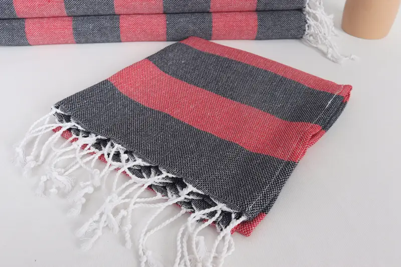 Small Bath Towels, Monogram Kitchen Towel, Personalized Kitchen Towel, 40x18 Cotton Striped Towel, Beach Theme Wedding Gift, Custom Tea Towel - 5