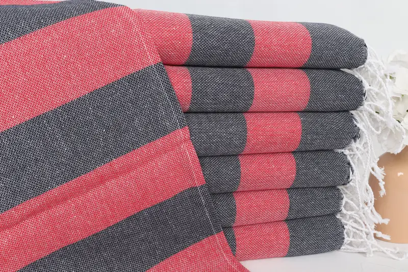 Small Bath Towels, Monogram Kitchen Towel, Personalized Kitchen Towel, 40x18 Cotton Striped Towel, Beach Theme Wedding Gift, Custom Tea Towel - 1