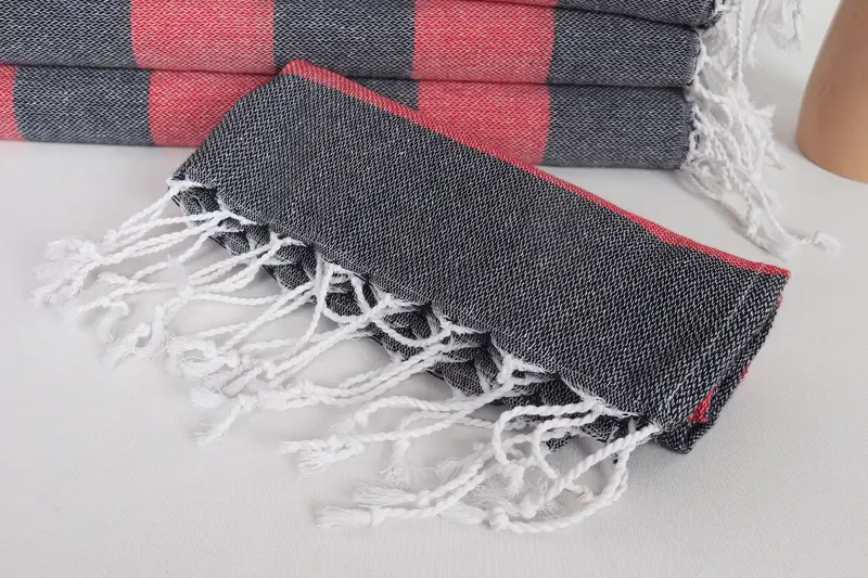 Small Bath Towels, Monogram Kitchen Towel, Personalized Kitchen Towel, 40x18 Cotton Striped Towel, Beach Theme Wedding Gift, Custom Tea Towel - 4
