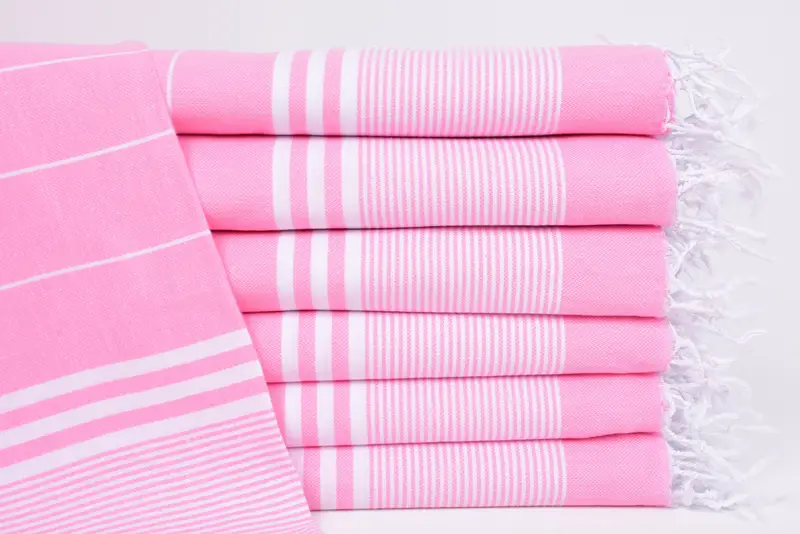 Valentines Gift Turkish Towel Hand Towel Pink Striped, 40x24 Inches