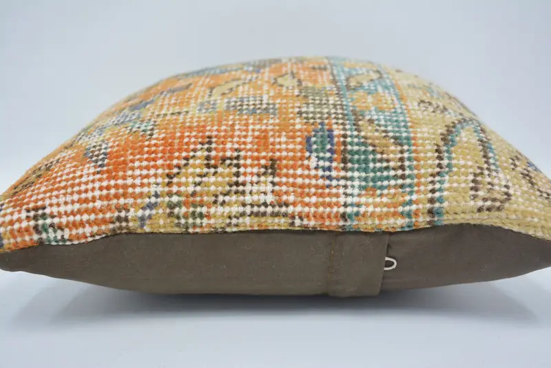 Cushion Case, 12x12 Gray Cushion, Morroccon Kilim Cushion Pillow, Kilim Pillow Cover, Living Room Throw Cushion, Kilim Cushion Sham, Boho Pillow - 5