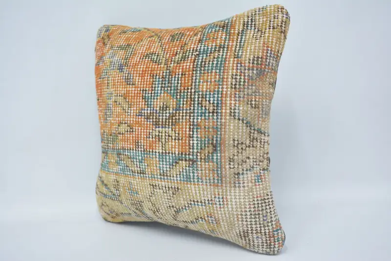 Cushion Case, 12x12 Gray Cushion, Morroccon Kilim Cushion Pillow, Kilim Pillow Cover, Living Room Throw Cushion, Kilim Cushion Sham, Boho Pillow - 4
