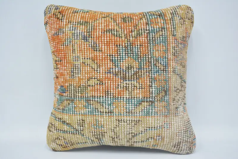 Cushion Case, 12x12 Gray Cushion, Morroccon Kilim Cushion Pillow, Kilim Pillow Cover, Living Room Throw Cushion, Kilim Cushion Sham, Boho Pillow - 1