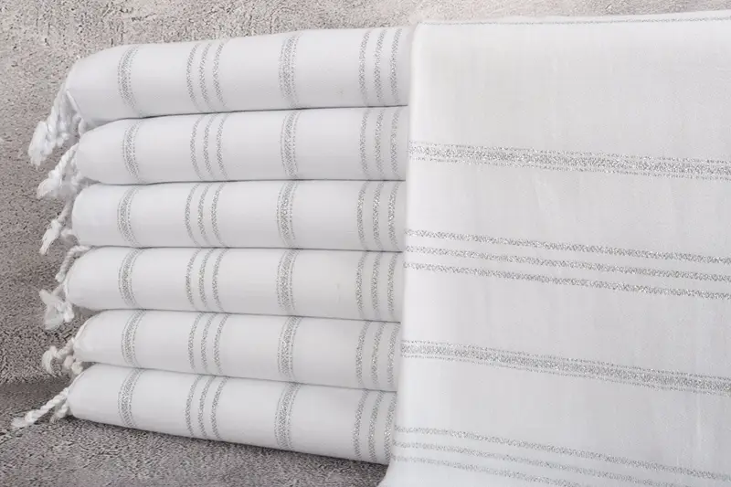 Turkish Tea Towel, Grandma Gift, Bachelorette Party Items, Personalized Kitchen Towel, Gym Towel, 40x24 Cotton Striped Towel, Monogrammed Hand Towel - 1