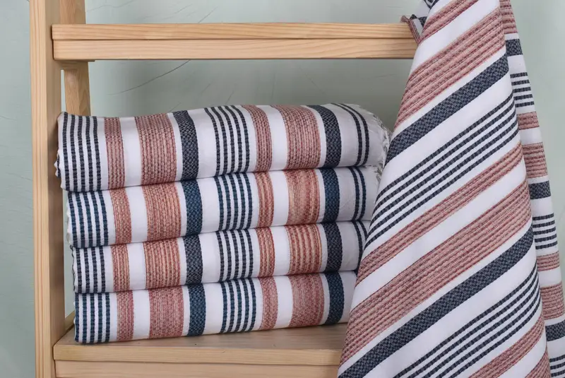 Summer Gift Ideas, Custom Towel, Peshtemal Towel, Fouta towel, Boyfriend Christmas Gift, Oversized Beach Towel, 70x36 Cotton Striped Towel - 2