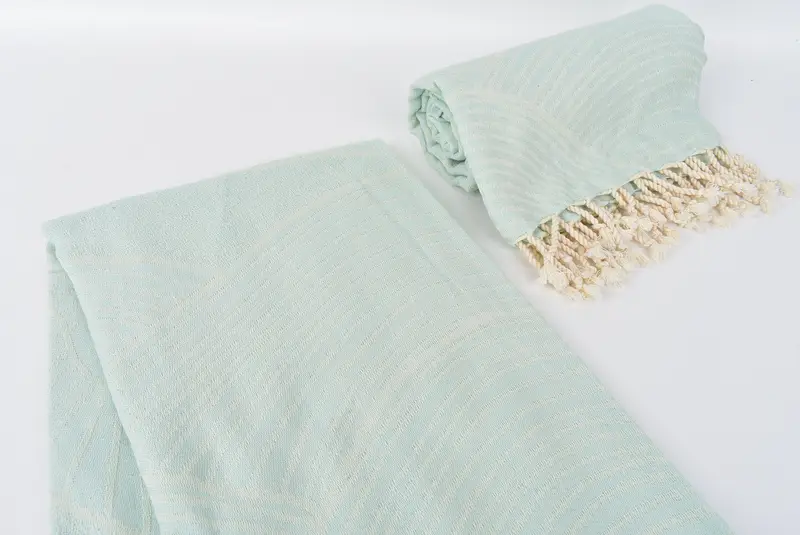 Organic Turkish towel, Personalized Gift For Her, Wedding Gift, Best Wedding Gift, Lightweight Turkish towel, 68x40 Cotton Striped Design Towel - 7