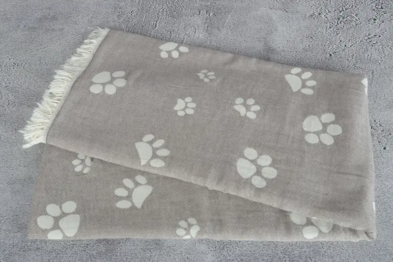 Valentines Day Gift For Him, 70x36 Cotton Paw Design Towel, Wedding Gift, Summer Towel, Bachelorette Party Gifts Bridesmaids, Monogram Turkish Towel - 6