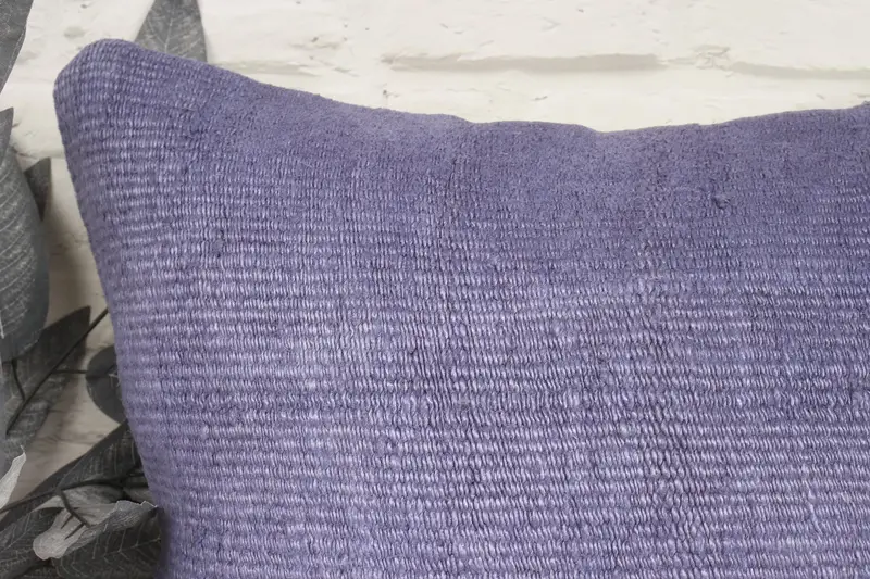 Kilim Cushion Sham, Gift Pillow, 20x20 Purple Pillow, Bright Cushion Case, Vintage Pillow, Natural Pillow Cover, Pillow Cover - 2