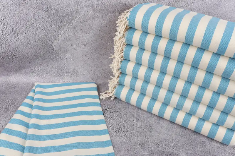 68x40 Cotton Striped Towel, Bachelorette Party Gift, Personalized Home Gift Wedding, Monogram Beach Towel, Sand-free towel, Valentines Day Gift - 2
