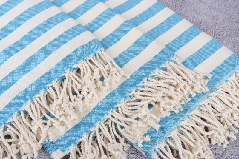 68x40 Cotton Striped Towel, Bachelorette Party Gift, Personalized Home Gift Wedding, Monogram Beach Towel, Sand-free towel, Valentines Day Gift - 5