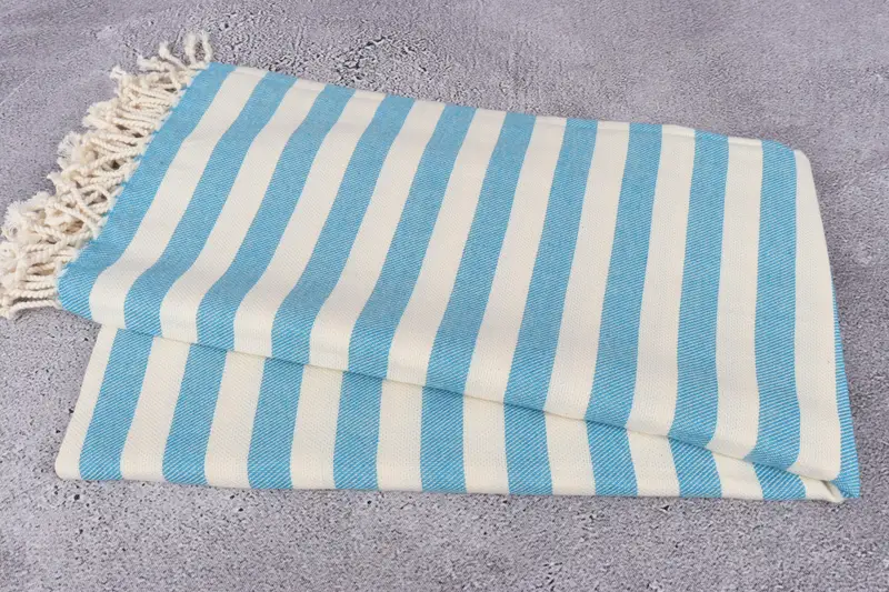 68x40 Cotton Striped Towel, Bachelorette Party Gift, Personalized Home Gift Wedding, Monogram Beach Towel, Sand-free towel, Valentines Day Gift - 6