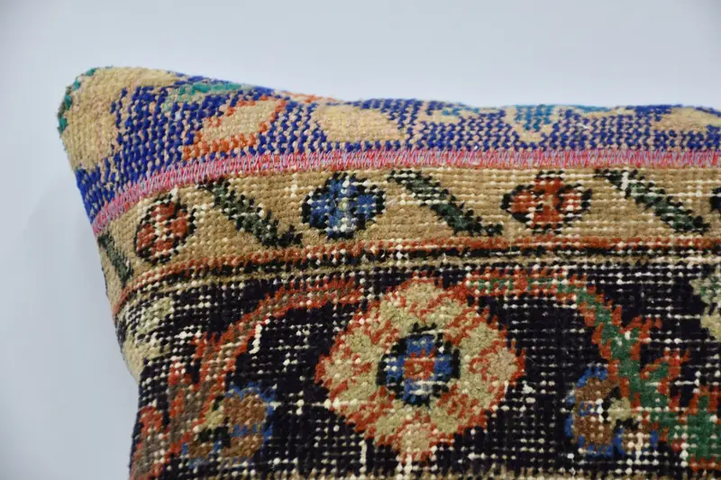 Custom Cushion, Retro Throw Pillow, 24x24 Blue Pillow Case, Turkish Kilim Pillow, Vintage Kilim Pillow, Pillow Case, Antique Pillows - 2