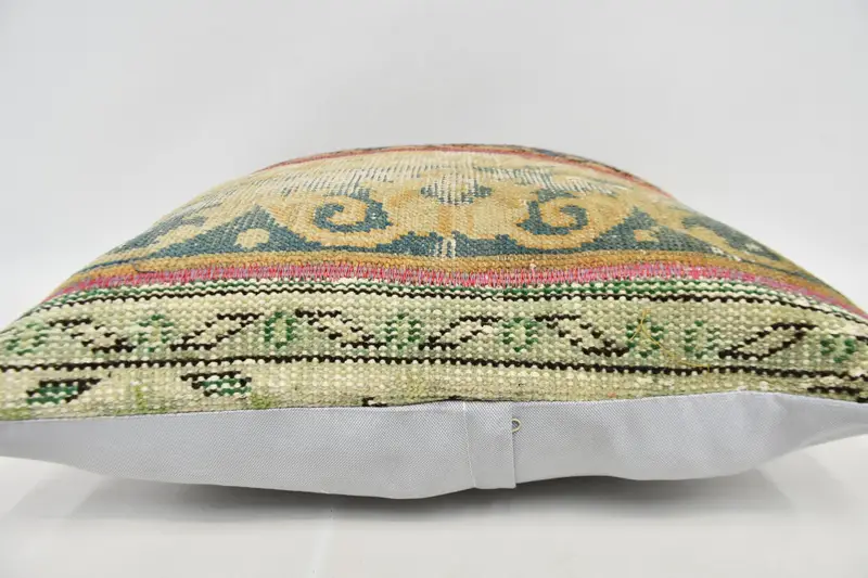 Custom Cushion, Retro Throw Pillow, 24x24 Blue Pillow Case, Turkish Kilim Pillow, Vintage Kilim Pillow, Pillow Case, Antique Pillows - 6
