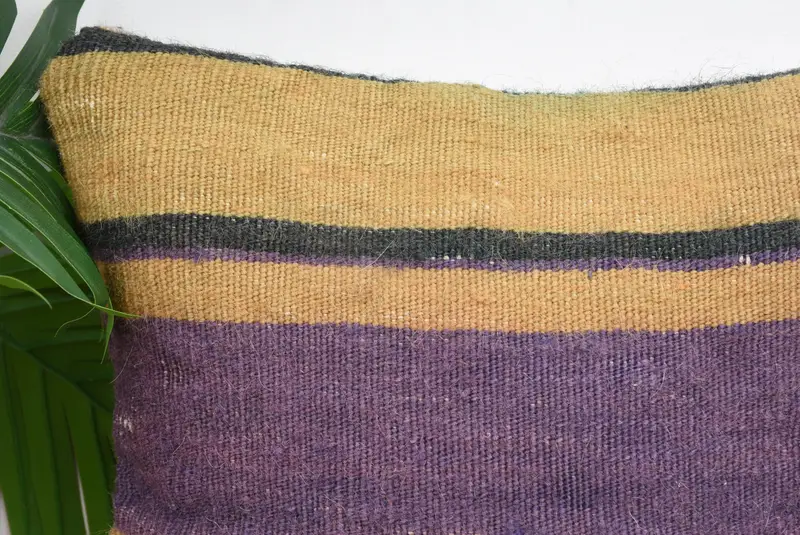 Kilim Pillow, Bed Cushion Case, Pillow Cover, 12x12 Purple Pillow Cover, Vintage Kilim Throw Pillow, Meditation Cushion, Kilim Pillow Cover - 2