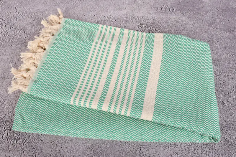 Quick-Dry Beach Towel, Spa Gift Towel, 70x40 Cotton Striped Towel, Customized Turkish Towel, Sand-resistant towel, Personalised Gift, Wedding Favors - 6