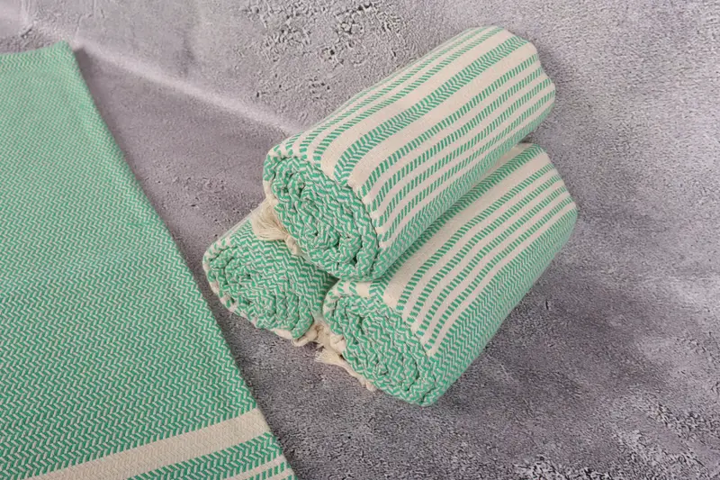 Quick-Dry Beach Towel, Spa Gift Towel, 70x40 Cotton Striped Towel, Customized Turkish Towel, Sand-resistant towel, Personalised Gift, Wedding Favors - 8