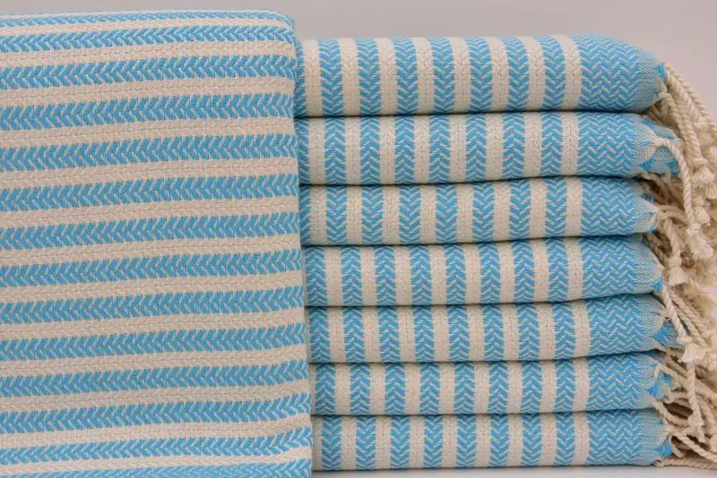 Bridal Party Gifts, Personalized Bridesmaid Gift, 70x40 Cotton Chevron Towel, Organic towel, Peshtemal Towel, Hammam Towel USA, Organic Cotton Towel - 1