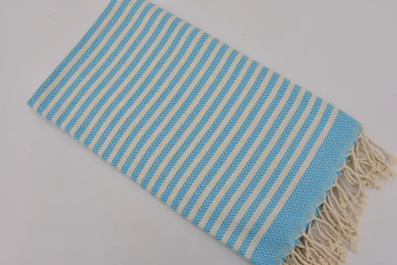 Bridal Party Gifts, Personalized Bridesmaid Gift, 70x40 Cotton Chevron Towel, Organic towel, Peshtemal Towel, Hammam Towel USA, Organic Cotton Towel - 5