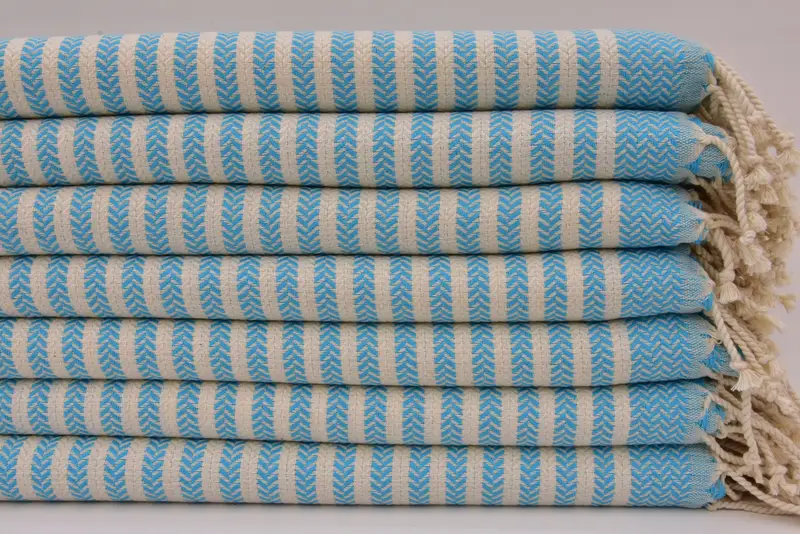 Bridal Party Gifts, Personalized Bridesmaid Gift, 70x40 Cotton Chevron Towel, Organic towel, Peshtemal Towel, Hammam Towel USA, Organic Cotton Towel - 2