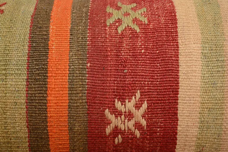 12x36 Red Pillow, Vintage Kilim Throw Pillow, Sofa Bolster Cushion, Pillow for Sofa, Cushion Cover, Boho Pillow Sham Cover - 3