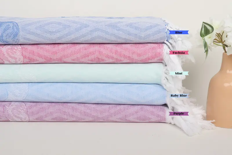 Organic Cotton Towel, Engagement Gift, Bridal Shower Gift, Quick-dry towel, Wedding Gifts Towel, 70x40 Cotton Flamingo Patterned Towel - 1
