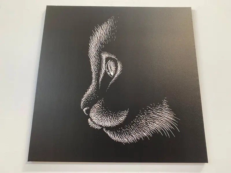 Cat Wall Art, Canvas Wall Art, Modern Wall Decor, Black Wall Art, Cat Canvas, Trendy Canvas, Cat Lover Gift, Abstract Cat Wall Decor, - 1
