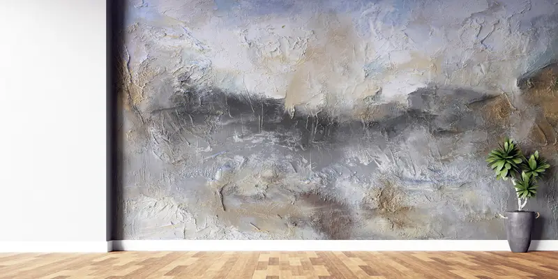3d Wall Paper,Gray Plaster Painting,Bright Wall Paper,Abstract Plaster Wall Print,Paper Wall Art ,Loft Wall Mural,Modern Wall Print, - 8