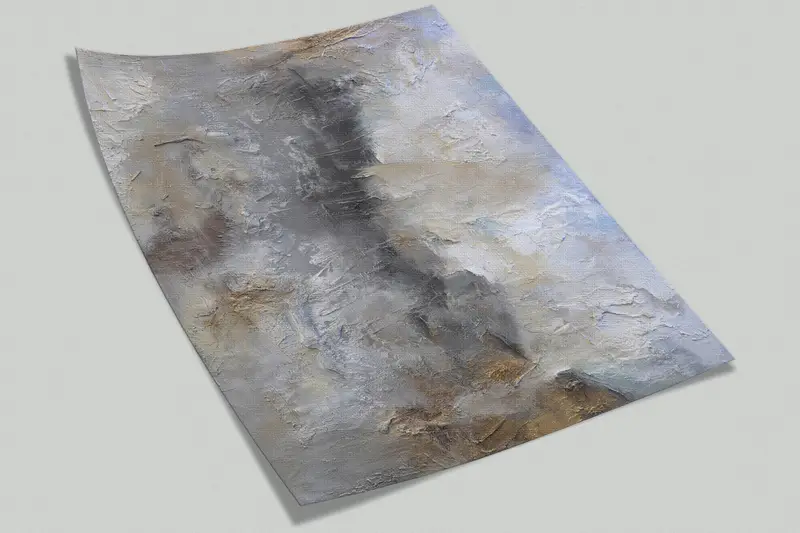 3d Wall Paper,Gray Plaster Painting,Bright Wall Paper,Abstract Plaster Wall Print,Paper Wall Art ,Loft Wall Mural,Modern Wall Print, - 2