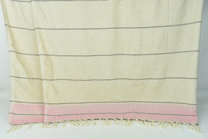 Turkish Tablecloth, Housewarming Gift, Turkish Blanket Queen, Decorative Blanket, Custom Beach Blanket, 104x96 Cotton Striped Towel, Bedspread - 7