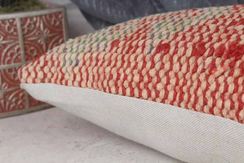 Kilim Pillow, Turkish Kilim Pillow, Customized Pillow Cover, Ethnic Pillow Cover Pillow Case, 8x16 Red Pillow Sham, Cushion Cover, Pillow for Couch - 7
