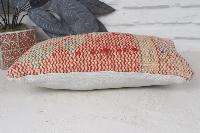 Kilim Pillow, Turkish Kilim Pillow, Customized Pillow Cover, Ethnic Pillow Cover Pillow Case, 8x16 Red Pillow Sham, Cushion Cover, Pillow for Couch - 5