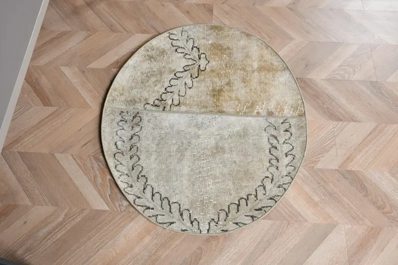 Alfombra gris del suroeste, decoración elegante de 2,5x2,9 pies