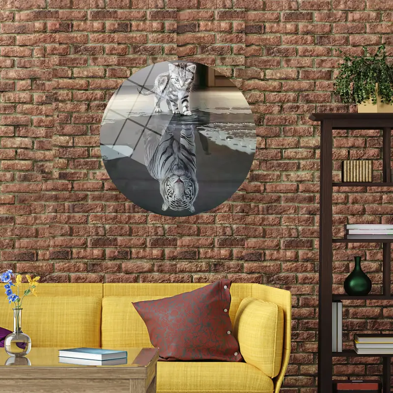 Elegant Tiger and Cat Canvas: Inspire Success and Love