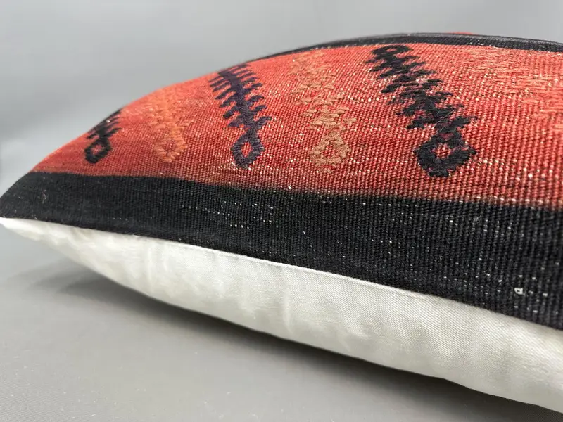 24x24 Red Pillow, Wholesale Pillow Cover, Kilim Pillow Cover, Tapestry Pillow Sham, Pillow Case, Turkish Pillow, Turkish Kilim Pillow - 6