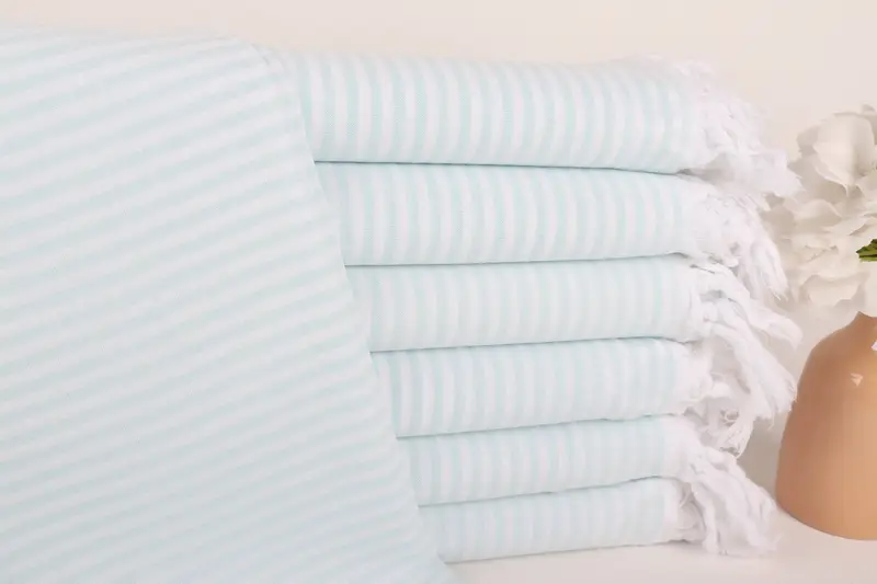 Handgefertigtes Geschenk, 68x36 Baumwollstreifentuch, Peshtemal -Handtuch, Peshtemal -Handtuch USA, Luxus -Strandtuch, Bachelorette -Party -Gefälligkeiten, Bachelorette Gunst - 1