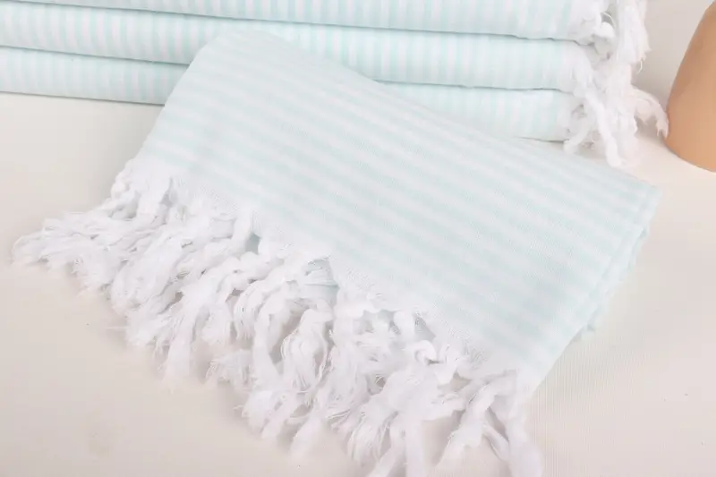 Handgefertigtes Geschenk, 68x36 Baumwollstreifentuch, Peshtemal -Handtuch, Peshtemal -Handtuch USA, Luxus -Strandtuch, Bachelorette -Party -Gefälligkeiten, Bachelorette Gunst - 4