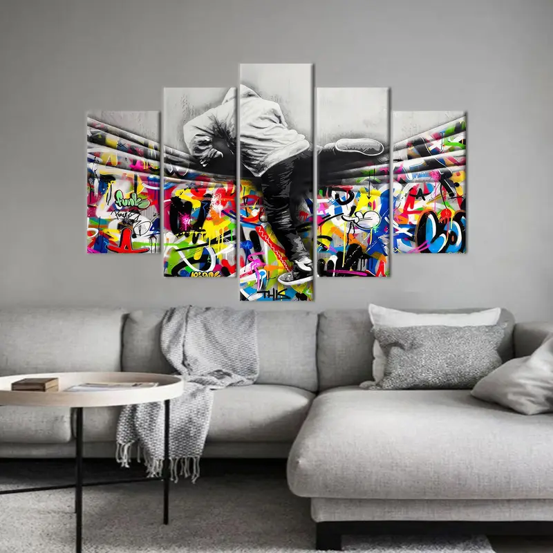Banksy Graffiti Art, Peace Canvas Art, Modern Wall Decor, Colorful Artwork, Graffiti Lover Gift, Banksy Artwork, Home Decor Art, Canvas Art - 5