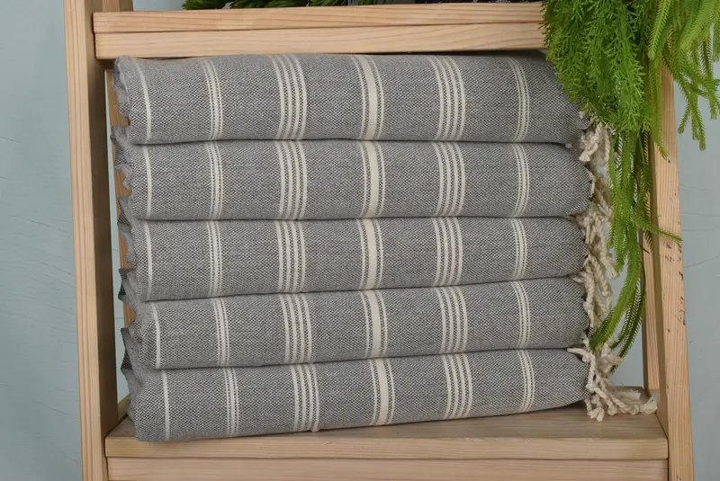 Turkish Towel Hand Towel, 38x24 Cotton Striped Towel, Turkish Tea Towel, Personalized Home Gift Wedding, Bridal Party Gifts, Custom Hand Towel - 1