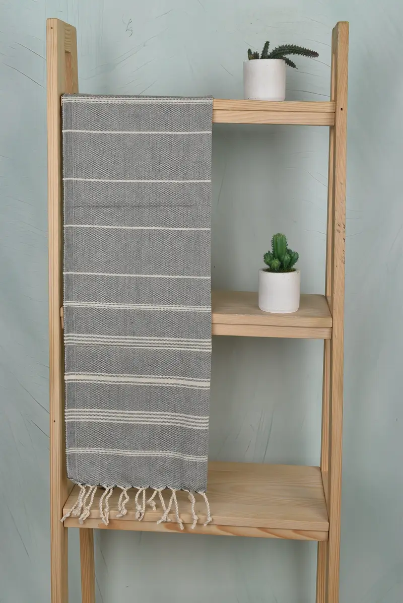 Turkish Towel Hand Towel, 38x24 Cotton Striped Towel, Turkish Tea Towel, Personalized Home Gift Wedding, Bridal Party Gifts, Custom Hand Towel - 8