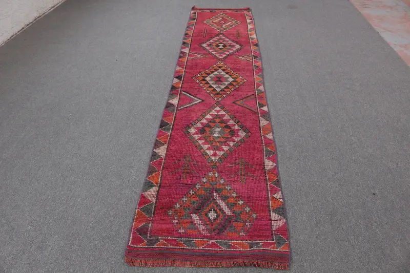 Teppich in Lila und Orange, 11,6 x 11,65 Fuß großes Randdesign