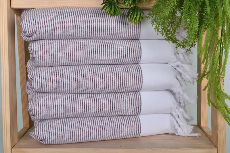 Monogrammed Hand Towel, Personalized Gift, Small Bath Towels, Wedding Gifts Towel, Gift For The Home, 40x18 Cotton Striped Towel, Monogram Towels - 1