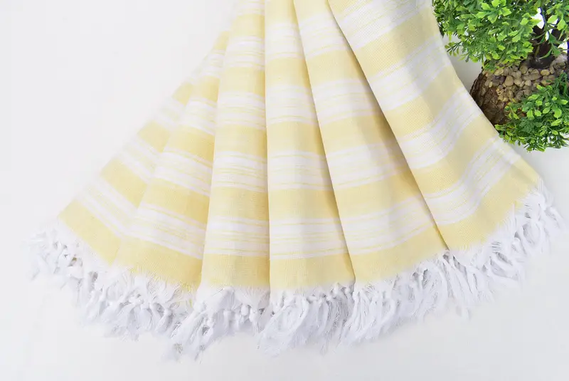 Sand-Resistant Peshtemal, Memorial Gift, Custom Gift, 70x40 Cotton Striped Towel, Peshtemal Towel, Organic Towel, Personalized Towel, Organic towel - 4