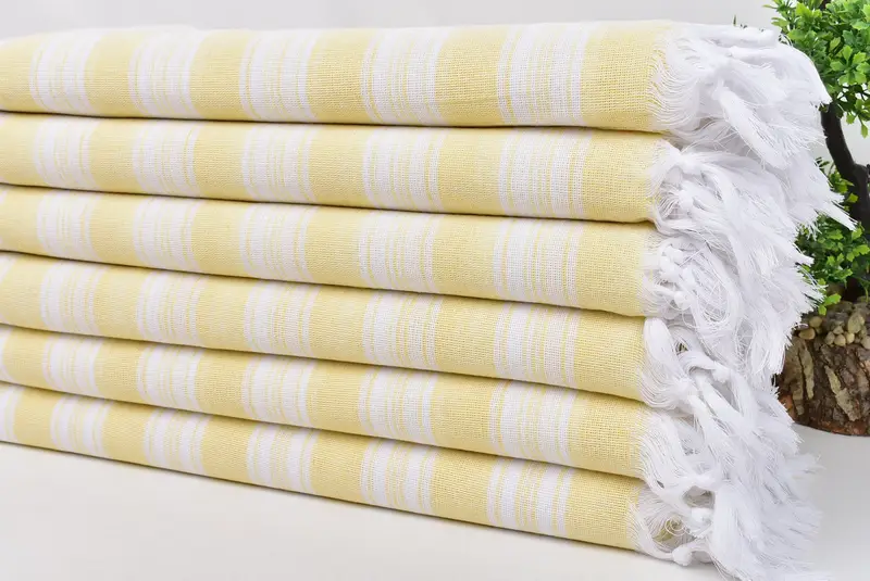 Sand-Resistant Peshtemal, Memorial Gift, Custom Gift, 70x40 Cotton Striped Towel, Peshtemal Towel, Organic Towel, Personalized Towel, Organic towel - 3